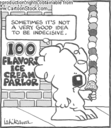 Well, I think this guy made the right decision! Image: www.CartoonStock.com.